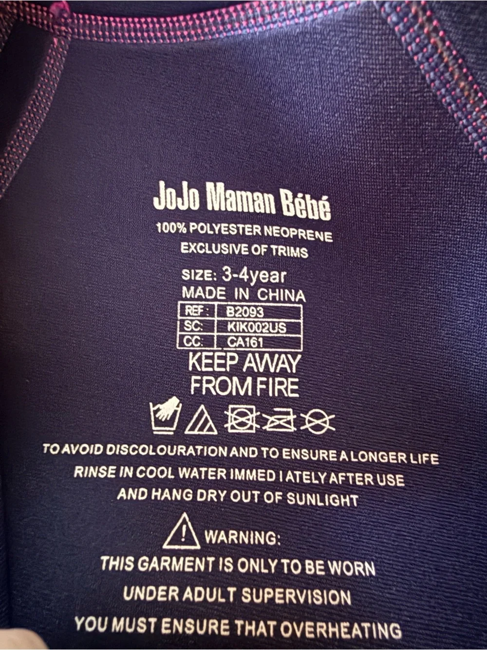 JoJo Maman Bébé Pink Neoprene Swim Wetsuit Shorty Size 3-4Y Sun Whale Graphic